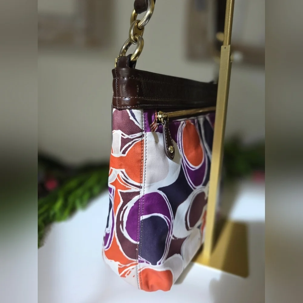 Coach Ashley Scarf Print Hippie Shoulder/Crossbody - Multicolor Logo Sateen - Picture 6 of 13